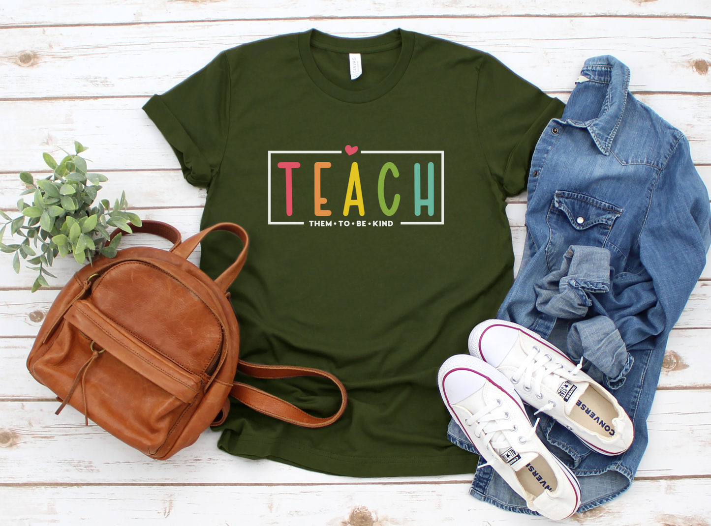 Teach Them To Be Kind Shirt- Unisex Short Sleeve Tee