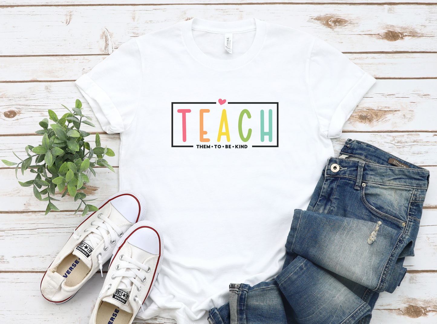 Teach Them To Be Kind Shirt- Unisex Short Sleeve Tee