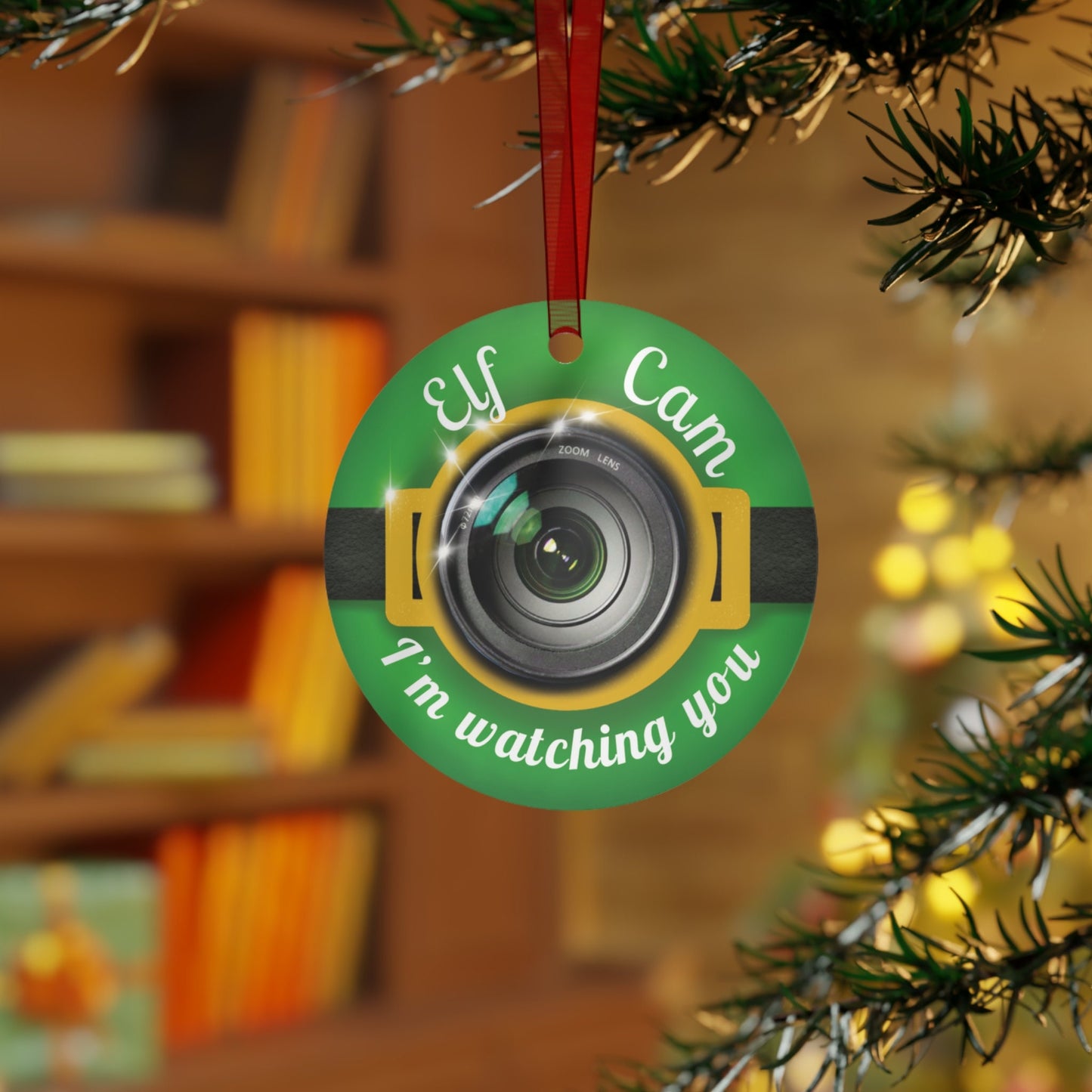 Elf Cam Ornament, Kids Christmas Ornament, Elf Cam, Santa is watching, Funny Christmas Ornament